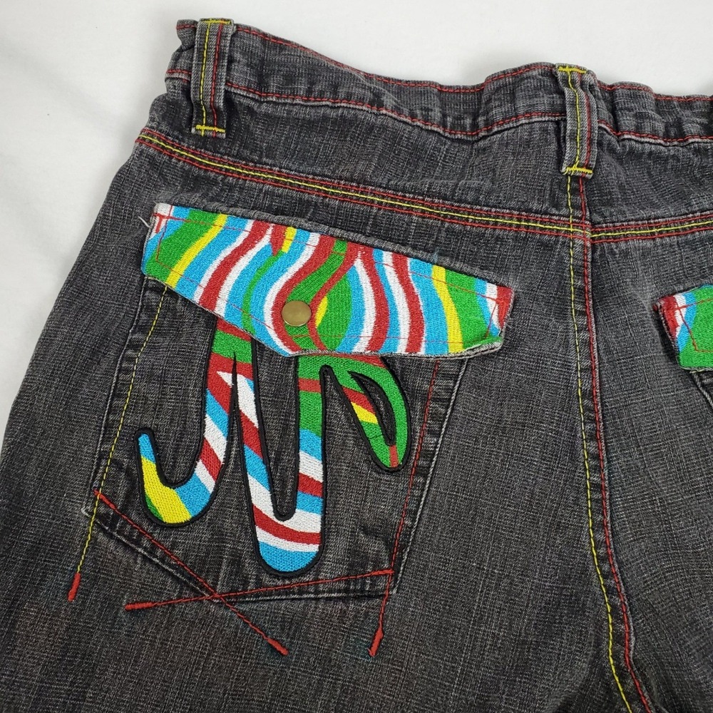 UBUG Jeans Men's‎ 36x32 Dark Wash Embroidered Pocket Baggy Fit Denim Pants - Picture 7 of 12